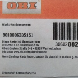 OBI-Kundenkarten...